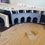 Anbringen der 'Arkadenbögen' am Tunnel