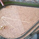 Vorarbeiten für die Beleuchtung der Gebäude