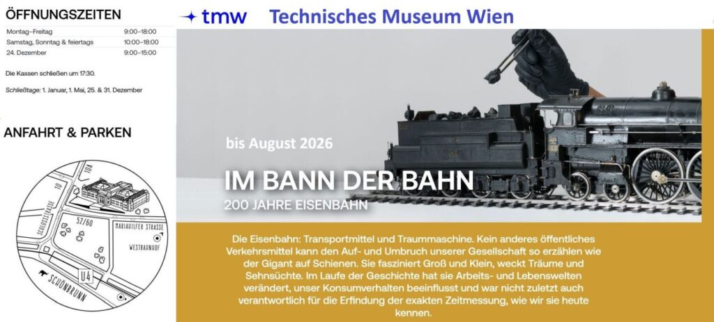 Ausstellung "Im Bann der Bahn" - im TMW